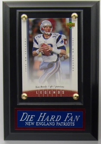 DIE HARD FAN TOM BRADY NEW ENGLAND PATRIOTS CARD WALL PLAQUE FOR YOUR MAN CAVE Cover
