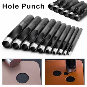 Herramienta perforadora de orificio hueco de 1-40 mm cinturón de plástico de cuero de madera de alta resistencia hágalo usted mismo artesanía - Imagen 1 de 28