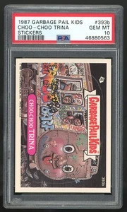 Topps Garbage Pail Kids 10th Series #393b Choo-Choo Trina PSA 10 GEM MINT Os10 - Picture 1 of 3