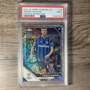 2021/22 Topps Chrome Speckle Refractor #15 Giorgio Scalvini RC PSA 9 Pop 1 - Picture 1 of 2