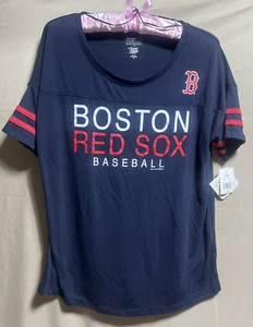 NWT Campus Lifestyle Womens MLB Boston Red Sox Shirt - Navy - Size Medium (C14) - Picture 1 of 7