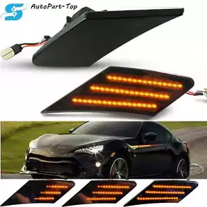 Smoke LED Side Marker Bumper Light For 2013-2020 Subaru BRZ Scion FR-S Toyota 86 - Picture 1 of 4