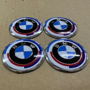 4Stück 56/65MM Für BMW Felgendeckel Nabendeckel Radkappen Aufkleber 50 Jahre M - Bild 1 von 3