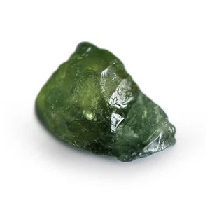 Hervorragender zertifizierter 2,79ct natürlicher olivgrüner Saphir Madagaskar grob 9,8 x 6,8 mm - Bild 1 von 6