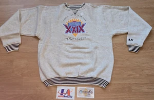 NWT LOGO ATHLETIC NFL SUPER BOWL XXIX MIAMI 1995 GRAY SWEATSHIRT LARGE - Picture 1 of 9