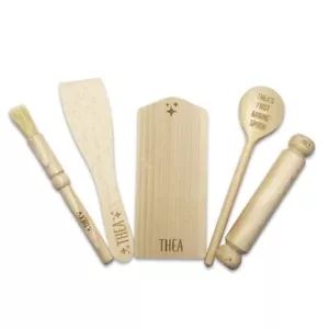 Personalised Kid's Baking Set Comes With Stocking Shaped Bag And Apron - Picture 1 of 9