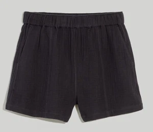 Madewell Woman Easy Pull-on Gray Shorts in Lightspun Gauze Brush Cotton Size M - Picture 1 of 13
