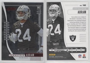 2019 Panini Absolute Rookie Red Johnathan Abram #182 Rookie RC