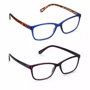 Confezione Doppia Occhiali da Lettura, Lettori Moda, 2 Colori, Ingrandimento da +1,0 a +3,5 - Foto 1 di 49