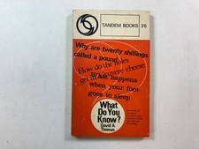 What Do You Know? by David A. Thomas - Pub: Tandem - 1964 - Paperback Book 