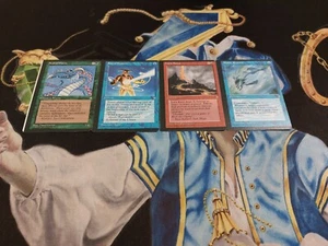 Lot of 4 (Factory Error Miscut) Cards MTG Ice Age Mystic Remora + 3 others LP x4 - Picture 1 of 17