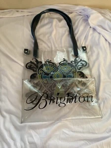 Brighton Vinyl Clear See Through Summer Heart Sophia Collection Tote Bag  - Picture 1 of 6
