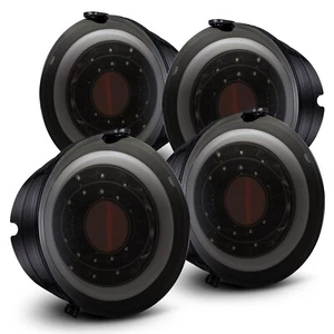 AlphaRex PRO-Series Jet Black LED Tail Lights For 2005-2013 Chevrolet Corvette - Picture 1 of 3