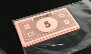 Monopoly - 2013 Parker Bros Brettspiel Ersatz Fünf Dollar Spielscheine nur - Bild 1 von 1