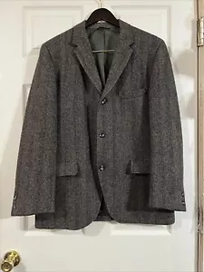 Mavest Harris Tweed Blazer Herren braun blau Fischgrät Wolle ca. 44R-46R - Bild 1 von 14