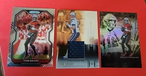 TOM BRADY GAME USED JERSEY CARD #d141/150 + 2020 PRIZM + 2020 ILLUSIONS CARD - Picture 1 of 8
