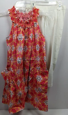 Vestido Tea Collection Talla 8 SUDÁFRICA Floral Cuello Calzoncillo Capris 3S13156 Foto 1 de 4