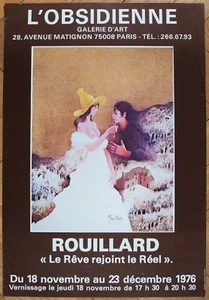 ANDRE ROUILLARD EXHIBITION ART POSTER PRINT GALERIE L’OBSIDIENNE 1976 VINTAGE - Picture 1 of 21