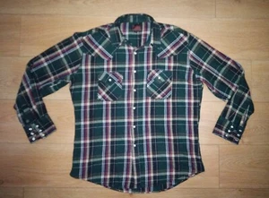 Men`s PLAINS Western Wear Shirt Pearl snap - Winter Autumn Spring, Great quality - Picture 1 of 9