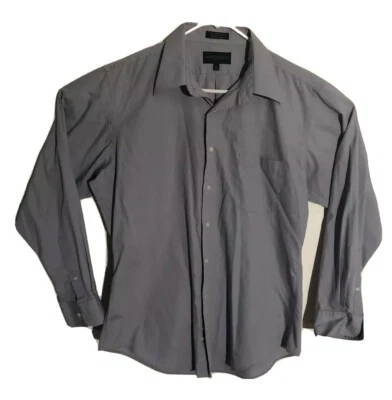 Camisa manga larga Giorgio Brutini gris para hombre Lg 16-16 1/2 34/35 Foto 1 de 4