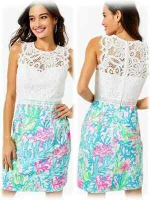 Lilly Pulitzer Sharice Stretch Shift Dress in Multi Coral Bay Size 0 MSRP $268 - Image 1 of 4