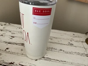 RAE DUNN HOT COCOA Stainless Steel TUMBLER 17oz COFFEE TRAVEL MUG - Picture 1 of 6