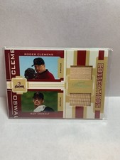 2005 Playoff Prestige Connections Material Dual Bat #6 Roger Clemens Roy Oswalt