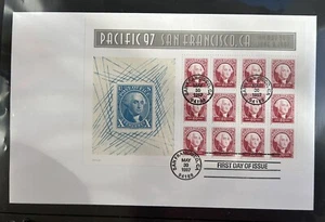 US FDC 1997 Pacific 97 Souvenir Sheet Scott 3139 3140 on Large Envelope | - Picture 1 of 2