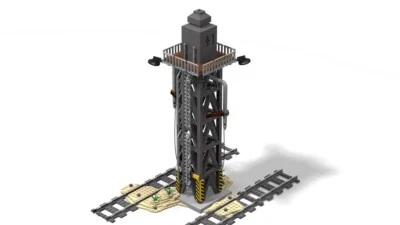 BRICKS-ON-RAILS PDF-Anleitungen Besandungsturm, Bekohlungsanlage MOC Unikat aus LEGO©-Steinen