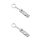 1/2/3 1pcs Outdoors High Decibel Portable Keychain Whistle Stainless Steel
