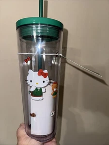 VASO PLÁSTICO STARBUCKS HELLO KITTY 24 OZ NUEVO - Imagen 1 de 2