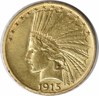 1915 $10 Gold Indian AU Uncertified #208 - Image 1 of 2