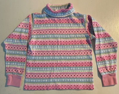 VTG Gymboree Rainbow Tag Girls Large 4-5 Yrs Cotton Turtleneck Hearts Y2K USA - Image 1 of 4