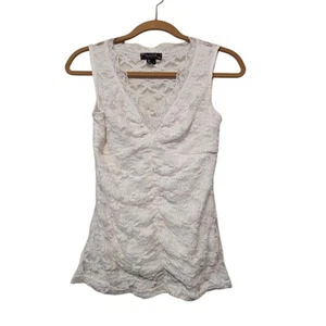 Vtg My Michelle Lace Babydoll Top Womens LG White Coquette Feminine Fairy Boho - Picture 1 of 9