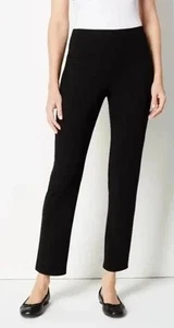J. JILL Solid Black PONTE SLIM LEG Pull-On Washable Knit Pants S - Picture 1 of 5
