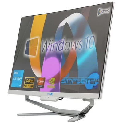 All IN One i3 24 " Curved Win 10 RAM 16 SSD 240 Gpu GT710 2GB PC Computer Gaming - Image 1 of 4
