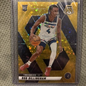 2024-25 Panini Mosaic Rookies Robert Dillingham #218 Gold Mosaic Prizm/10 (RC) - Imagen 1 de 2
