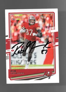 Rob Gronkowski Tampa Bay Buccaneers 2020 Panini Autographed Signed Card NM COA - Picture 1 of 3