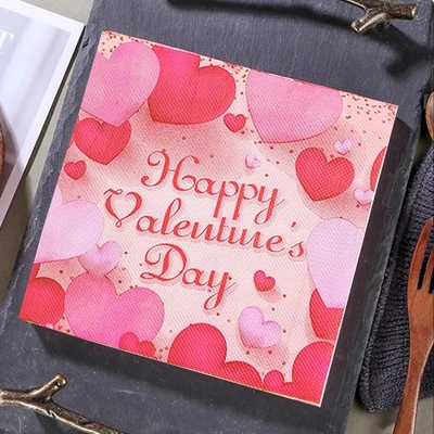 Сердце бумажные салфетки любовь салфетки Valentines салфетки 20 штук сердце эксперт - Изображение 1 из 4