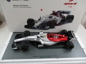 18S349 - CLEAN Alfa Romeo C37 F1 #9 GP Bahrain 2018 M.Ericsson SPARK 1/18 - Picture 1 of 11