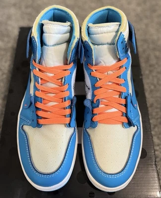 Jordan 1 Retro OG x Off-White High UNC Blue  Size 10 MENS (AQ0818-148) - Image 1 of 4