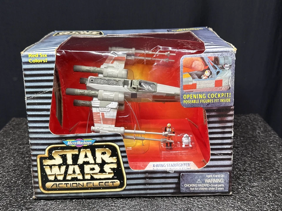 Star Wars Action Fleet X-wing Starfighter Jek Porkins Pilot & R2 Unit Figures 6