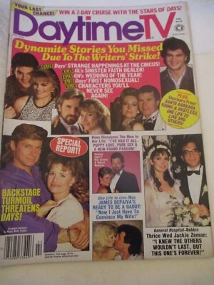 James DePaiva, Jackie Zeman, Kim Zimmer - Daytime TV Magazine 1989 - Image 1 of 4
