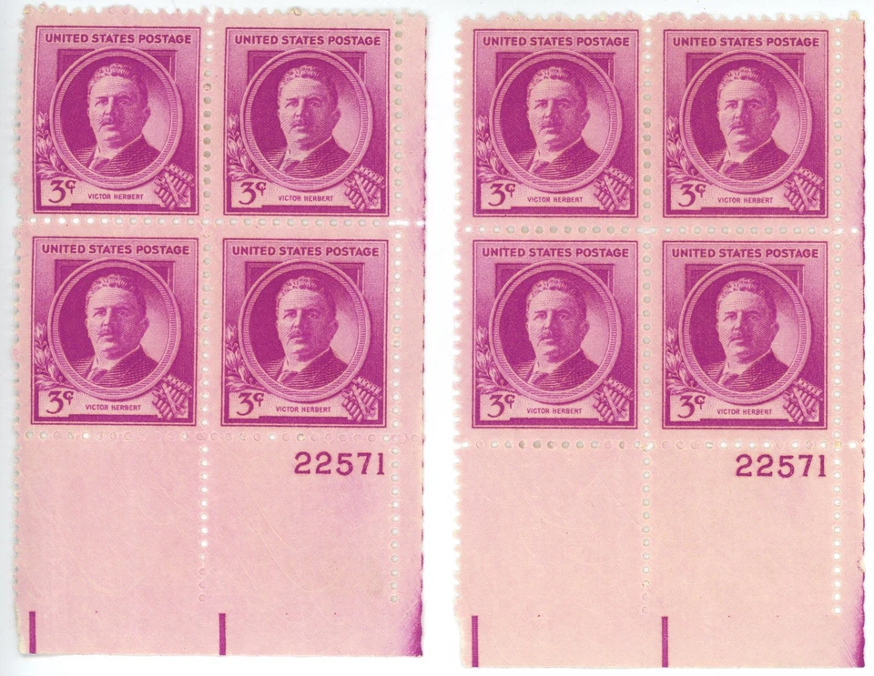 1940 3c US Postage Stamps Scott 881 Victor Herbert Lot of 8 - Image 1 of 1