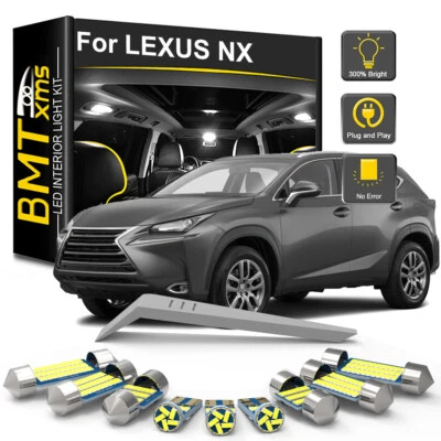 6x Interior LED Light Bulb White For Lexus NX200 NX200t NX300h NX300 2015-2018 - Image 1 of 4