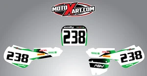 Custom Number Plates for Kawasaki KX 60 STORM style stickers / decals - Picture 1 of 1