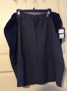 New Women's Plus 3X 24/26 XXXL Career Pencil Straight Skirt Black Career $59 - Picture 1 of 4
