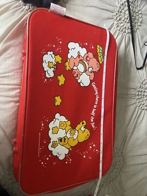 Maleta de viaje vintage Care Bears 1983 para niños equipaje rojo American Greetings EE. UU. Foto 1 de 3