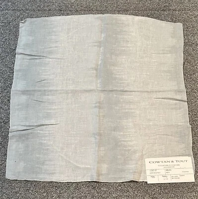 Cowtan Tout Fabric Sample 17” x 17.25”  Arles Aqua Linen Static Design Crafts - Image 1 of 4
