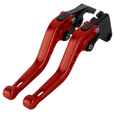 For Honda XR650L	1993-2017 1997 2000 2001 05 3D Short Clutch Brake Levers US Red - Image 1 of 4